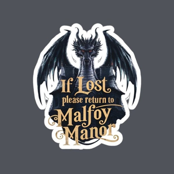 Draco Malfoy Manor Fanfict Sticker, Dramione Vinyl Kindle Sticker, Laptop or Water Bottle, Manacled Fanfition Bookish Merch, Fallen Angel