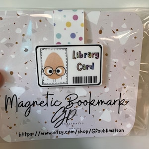 Joli signet magnétique « Carte de bibliothèque », cadeau pour les amateurs de livres amusants, remerciement pour un enseignant, incentive pour étudiants, cadeau d'un club de lecture