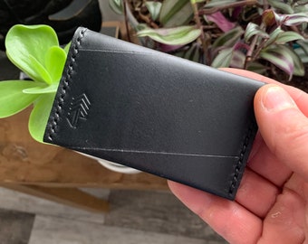 Handmade Leather Minimalist Wallet MINUS Brown Alligator Slim – JP  Leathercraft