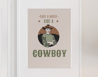 Save A Horse A4 Poster