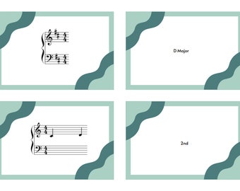 Grade 1 Music Theory Flashcards, Double-sided and Printable Flashcards ...