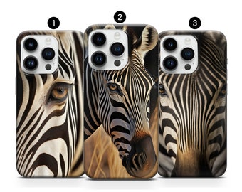 Striped Zebra Phone Case, Afrika Safari Animal Cover iPhone 15 14 Pro Max 13 12 11 XR XS 6 7 8 SE Samsung S21FE Plus S24 A13 A34 A54 Note10