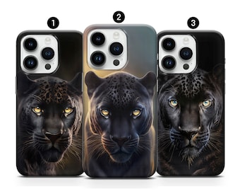 Black Panther Phone Case, Animal Portrait Cover for iPhone 15 14 Pro Max SE 13 12 11 XR XS 8+ 7 Samsung S10 S21FE A13 A52 A54 S23 A34