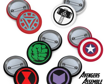 アベンジャーズ アイコン ピンバッジ セット – マーベル風コレクション