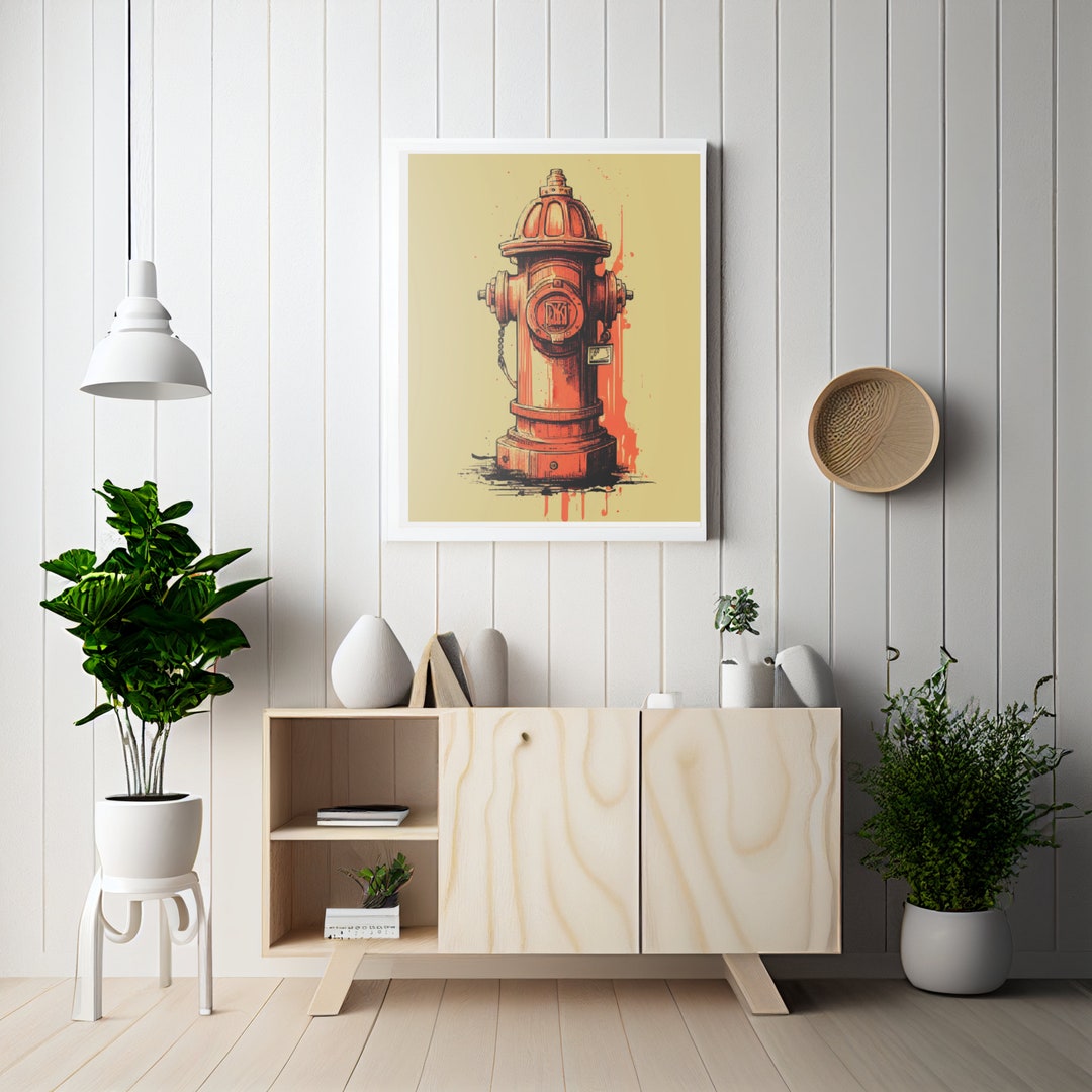 Fire Hydrant Digital Art Fun Meme Instant Download Printable Etsy