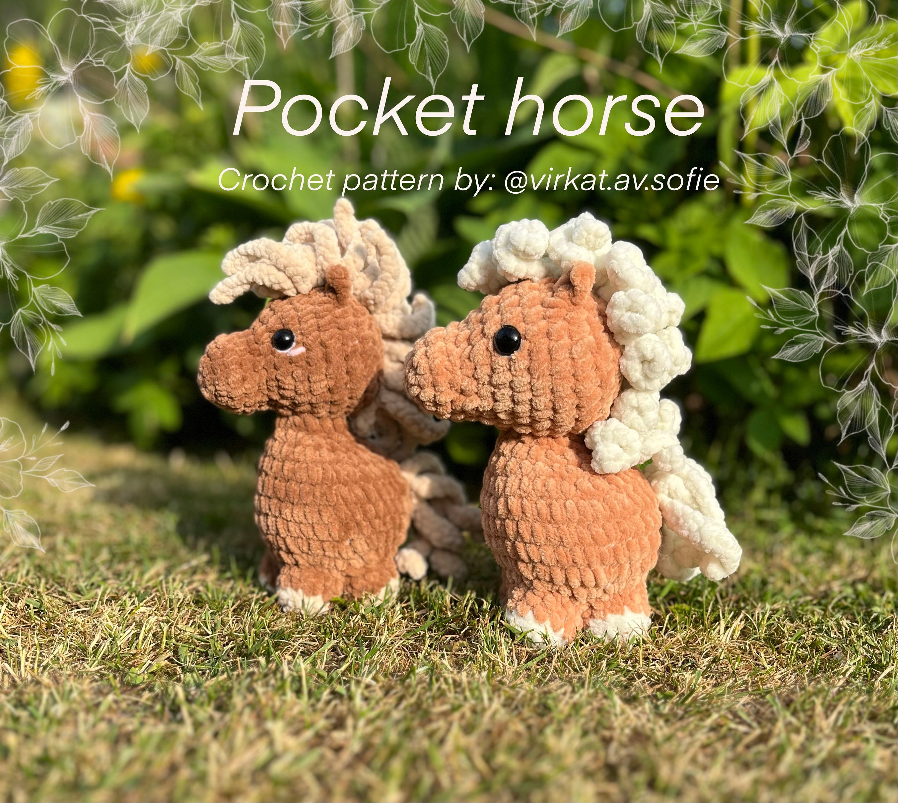 Crochet Pocket Horse - Amigurumi Pattern By: Virkatavsofie