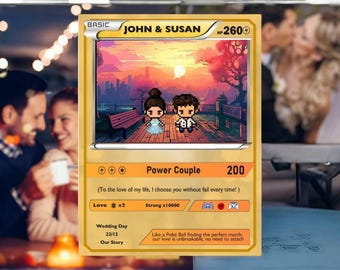 Tarjeta de entrenador de pareja personalizada: recuerdo de jugador de metal personalizado