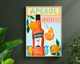 Aperol Spritz Print, Aperol Spritz Gift, Aperol Spritz Art, Aperol Spritz Poster, Aperol Spritz Wall Art, Aperol Spritz Decor, Kitchen Art