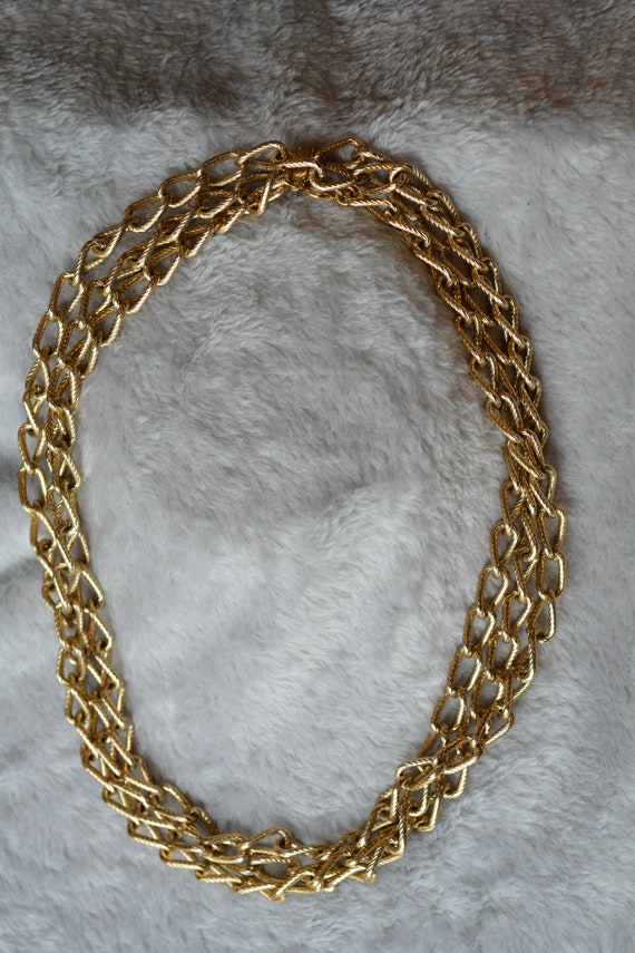 Necklace, Monet chunky rope chain in gold tone