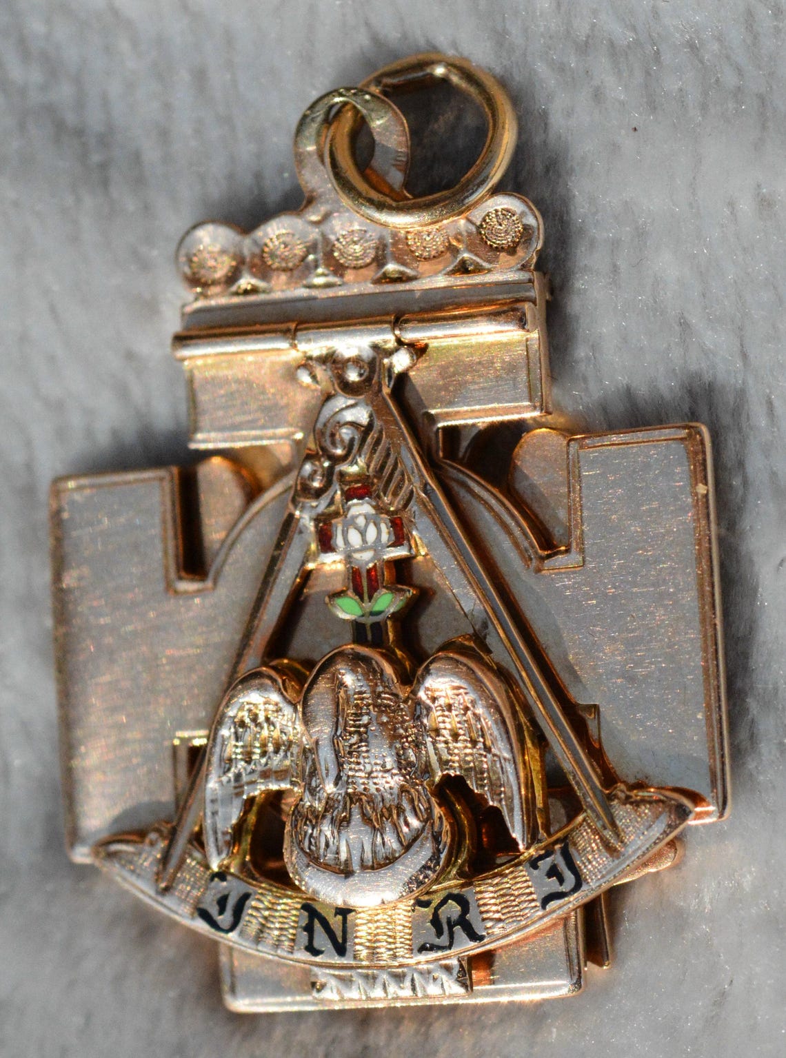 Antique 14k Gold Scottish Rite Masonic Pendant - Etsy