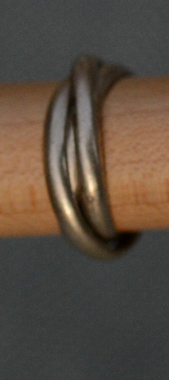 Antique Silver Trinity or triple Ring - image 3