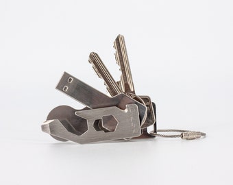 DIZER Key Organizer, Schlüssel Organizer, Edelstahl mit Gravur nach Wunsch