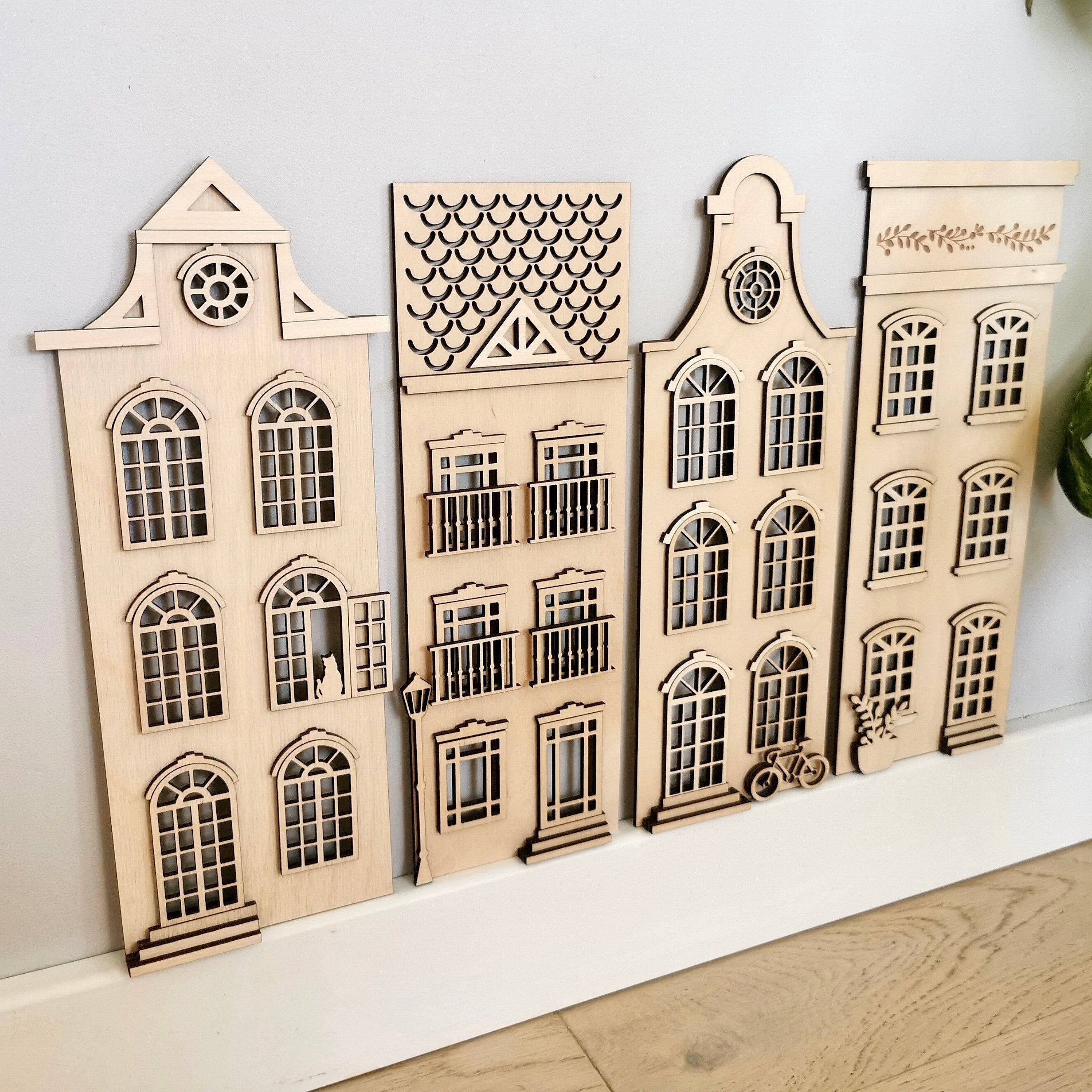 Holzhäuser für ein Kinderzimmer, Boho Babyzimmer Kinderzimmer, Holzhäuser, Dekoration für das Kinderzimmer