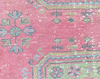 Läufer 3x16 Türkisch Vintage Oushak, Extralanger Teppichläufer 3x16, Geometrischer Herki Langläufer, Persischer Läufer 16