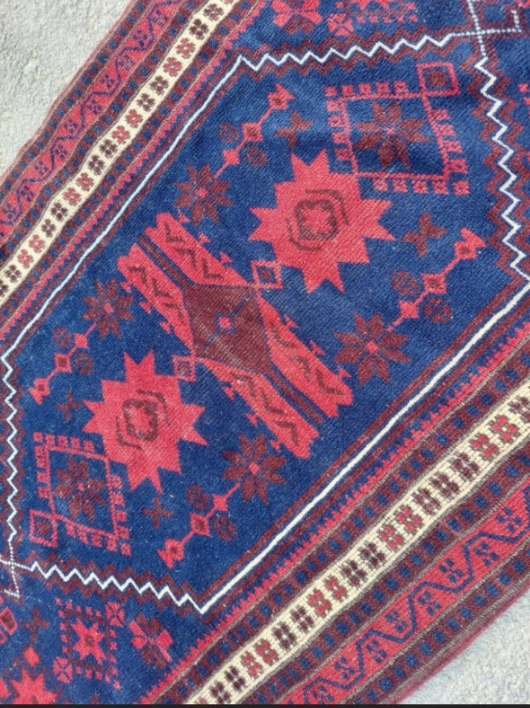 3x4 Rug Antique, Heriz Rug 3x4, Persian Rug 3x4, Navy Rug, Dark Deep