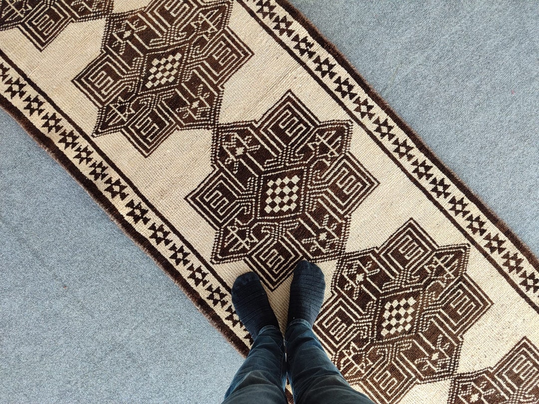 ヴィンテージ　トルコ製ランナーラグ ヴィンテージラグ、3x13ランナーラグ、トルコラグ、ヘルキラグ