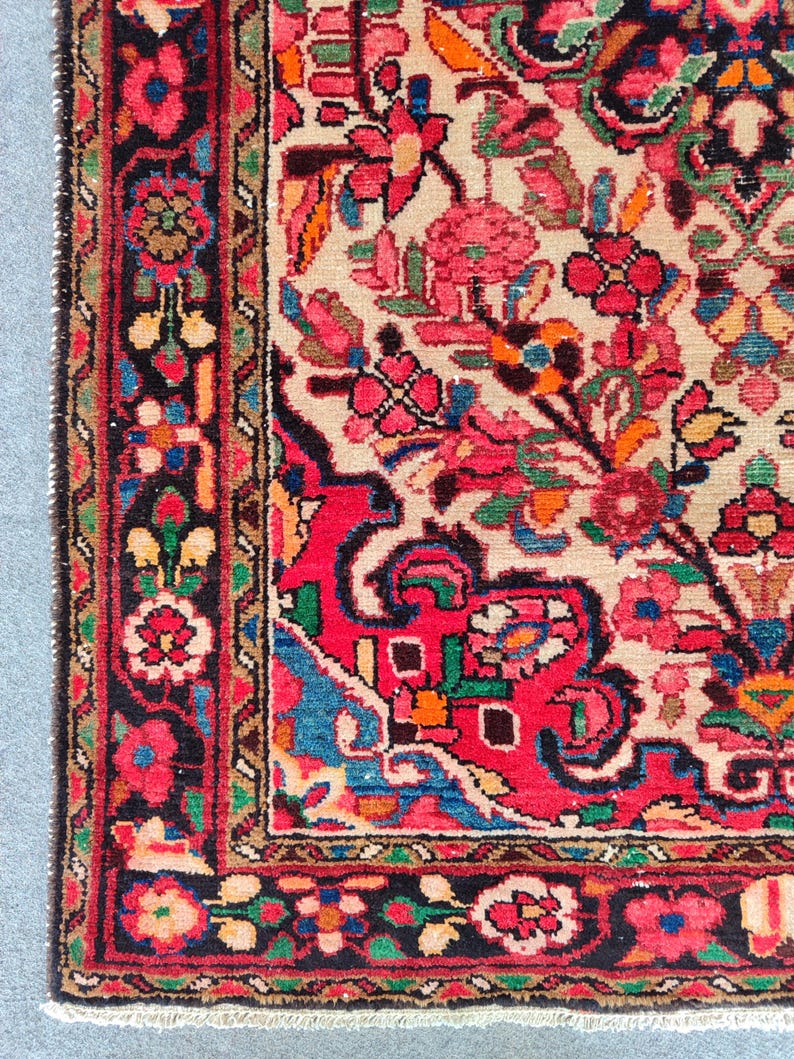 Persian Rug Patters 3x5 Antique Persiani Malayir Rug, Oriental Tribal Rug Vintage, Floral ...