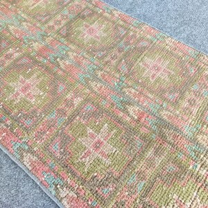 1&#39;8&quot; x 10&#39;7&quot; ft, Turkish runner 2x10, Skinny runner rug, Vintage runner 2x10, Narrow runner rug, Oushak runner 2x10, Patchwork rug runner