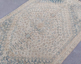 Persian rug 5x7, Heriz rug 5x7, Neutral turkish rug 5x7, Muted Vintage rug 5x7, Oushak rug 5x7, Shiraz rug, Room rug 5x7, Area rug 5x7 ft