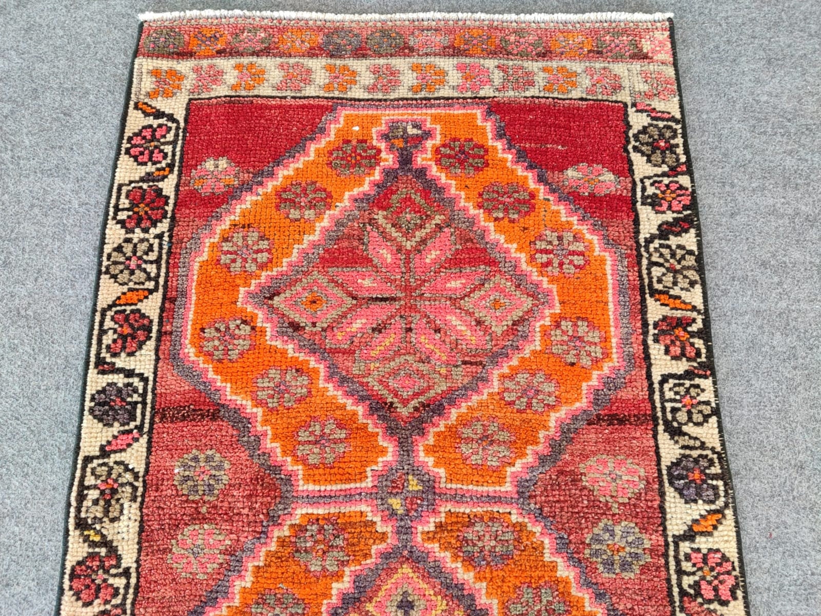 2x14 Runner Turkish Skinny Rug, Heriz Rug Runner, Herki Runner Rug