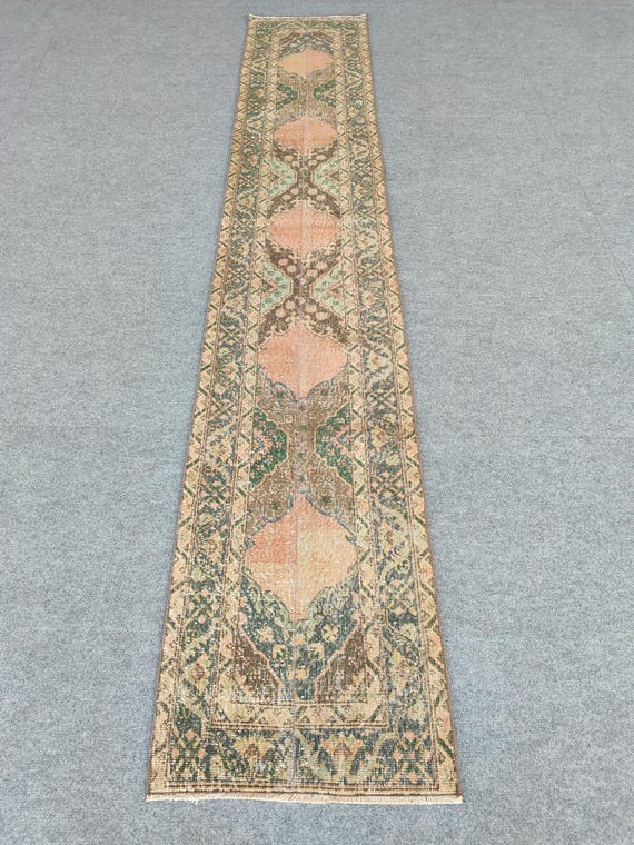 2x12ランナー トルコ製スキニーラグ、ヴィンテージランナー 2x12