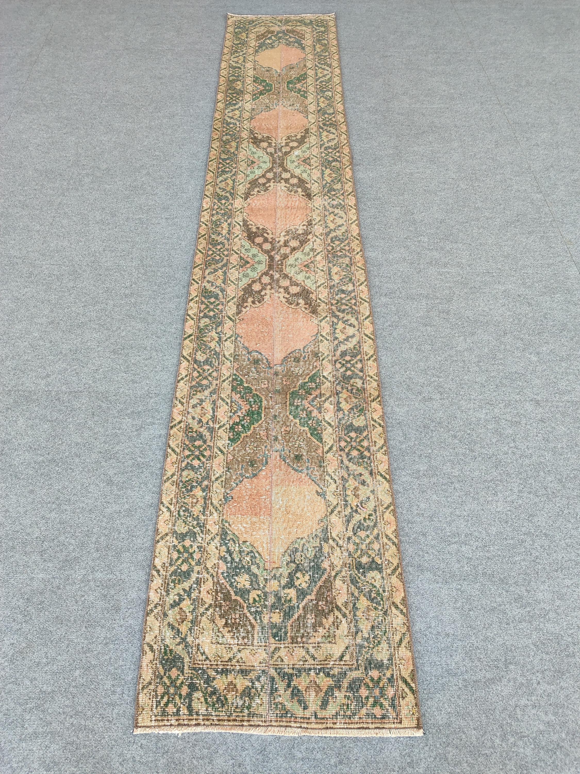 2x12ランナー トルコ製スキニーラグ、ヴィンテージランナー 2x12