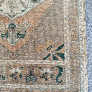 Alfombra antigua de 2x3, alfombra afgana vintage de 2x3, alfombra turca de 2x3, alfombra pequeña colorida de 2x3, alfombra persa Heriz de 2x3, alfombra Oushak de 2x3, alfombra Art Decor de lana