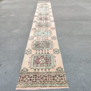 2&#39;8&quot; x 18&#39; ft, Turkish runner 3x18, Vintage runner 3x18, Extra long runner rug, Oushak runner 3x18, Afghan runner rug, Antique long runner