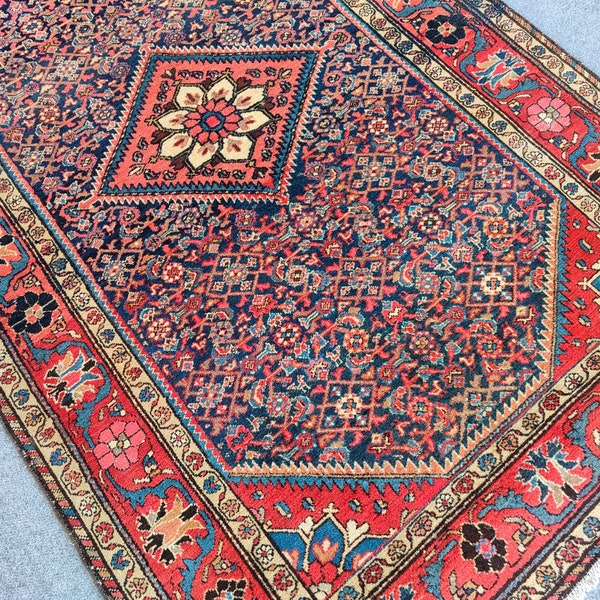 Dark Persian rug 5x7, Heriz rug 5x7, Turkish rug 5x7, Vintage rug 5x7, Oushak rug 5x7, Multi color rug, Deep color rug, Carpet 5x7, Rug 5x7