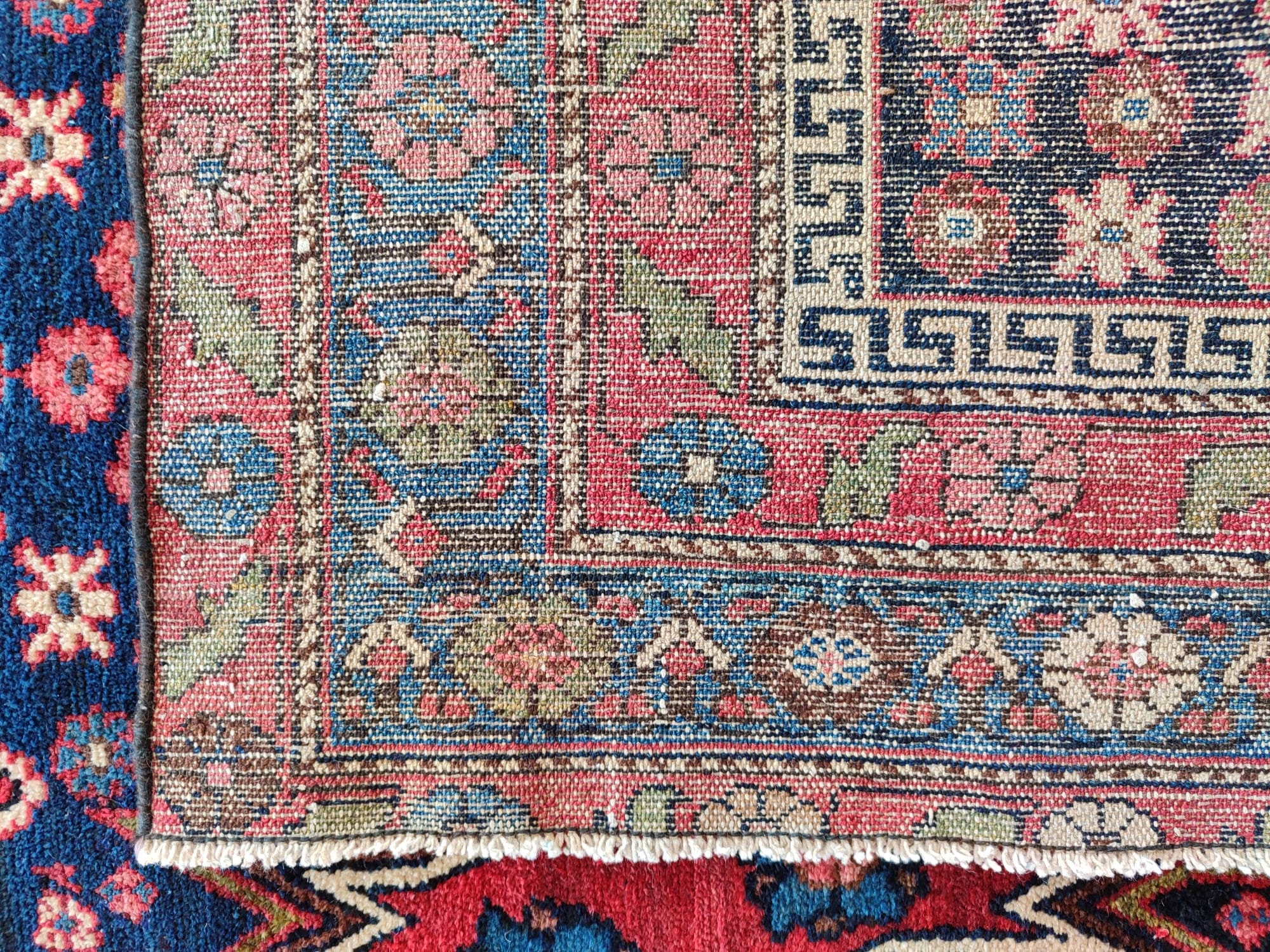 4x6 Red Antique Rug, Persian 4x6 Heriz Rug, Caucasian Rug, Bedroom Rug ...