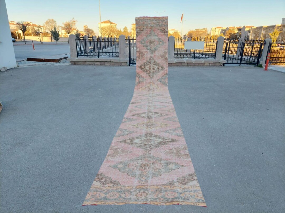 Runner 2.6x18 Rug, Vintage 3x18 Oushak Runner, Extra Long Runner Wool ...