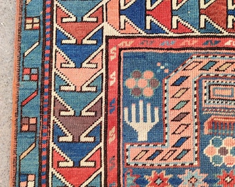 3x4 rug Vintage, Muted Persian rug 3x4, Neutral turkish rug 3x4, Antique rug 3x4, Entry doormat rug 3x4, Bath mat rug, Oushak rug 3 by 4