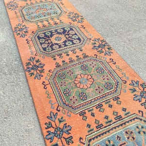2&#39;7&quot; x 17&#39; rug runner Extra long, Stair rug, Heriz runner rug, Vintage 3x17 oushak runner, Turkish 3x17 runner, Herki rug, 17 feet long rug