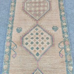 3x12 persian runner Oriental, Vintage runner 3x12, Oushak 3x12 turkish runner, Heriz runner rug 3x12 neutral, Kitchen rug, Hallway rug wool