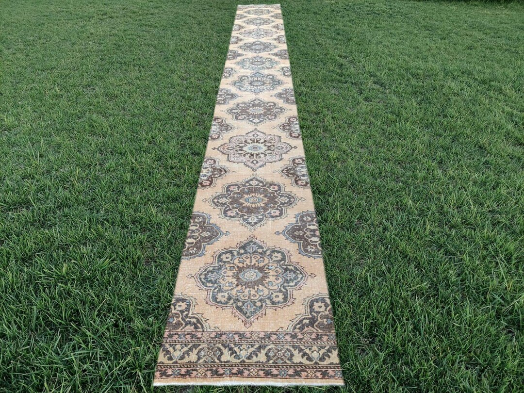 14x25 Long Runner Rug 1990's Vintage Extra Long Runner, Heriz Runner Rug 24 Feet Long, Stair ...
