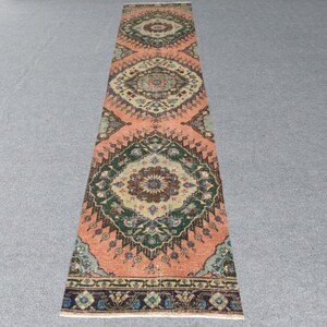 3x13 runner turkish, Heriz runner rug, Vintage runner 3x13, Oushak runner 3x13, Herki runner rug, 3 by 13 runner rug, Geometric runner rug