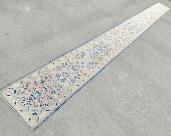 Tappeto persiano molto lungo 2x25, Tappeto Heriz extra lungo 25 piedi, Tappeto lungo neutro, Tappeto per scale, Tappeto lungo per corridoio 25 piedi, Tappeto Malayer in lana