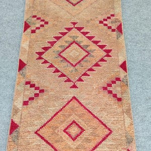 2.8 x 11 ft, Turkish runner 3x11, Vintage runner 3x11 Oushak, Herki runner 3x11 neutral, Persian 3x11 heriz runner rug, Kitchen rug runner
