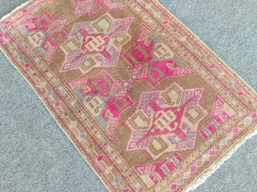 2x3 Persian Rug Small Antique Rug 2x3 Vintage 2x3 Oushak Etsy