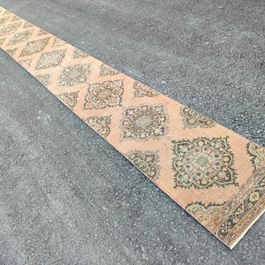 Teppich Läufer 70x210, Läufer extra lang, Handgewebter Teppich Läufer, Teppichläufer, Läufer für lange Flure, Vintageteppich, Ouschak