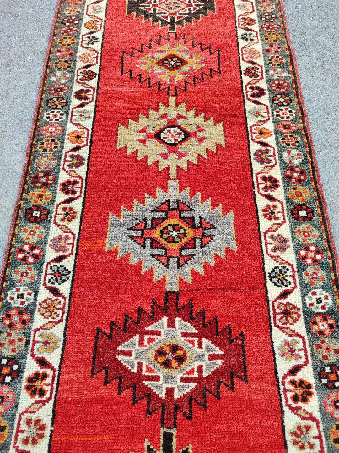 Runner Rug 3x16, Long Turkish Runner 3x16, Long Herki Runner, Vintage ...