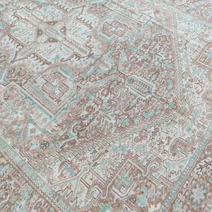 9x12 rug persian, Heriz area rug 9x12, Bedroom 9x12 living room rug, Afghan area rug, Oversize antique rug 9x12, Turkish 9x12 rug red color