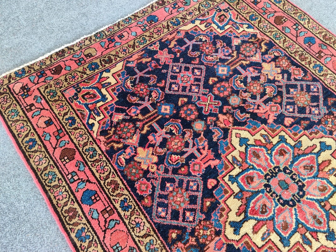 Persian Rug 3x5 Heriz Rug 3x5 Turkish Rug 3x5 Antique Etsy