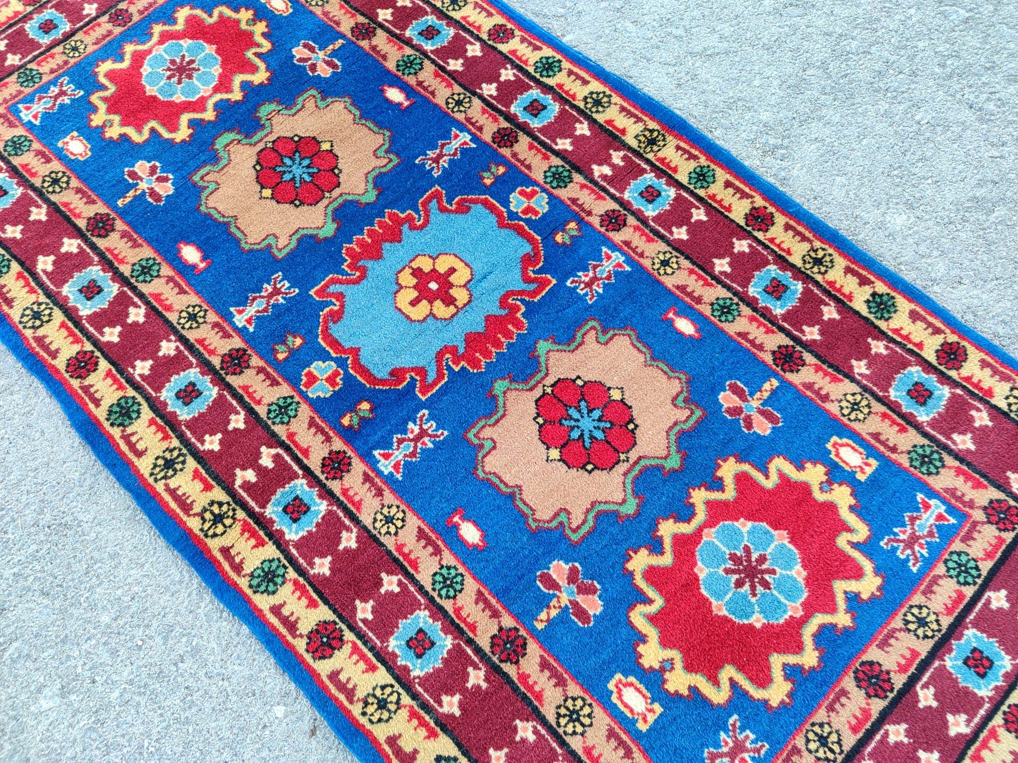 Short Rug Rug Runner 2x5, Skinny Runner Rug, Short Runner Rug, Heriz Rug Runner ...