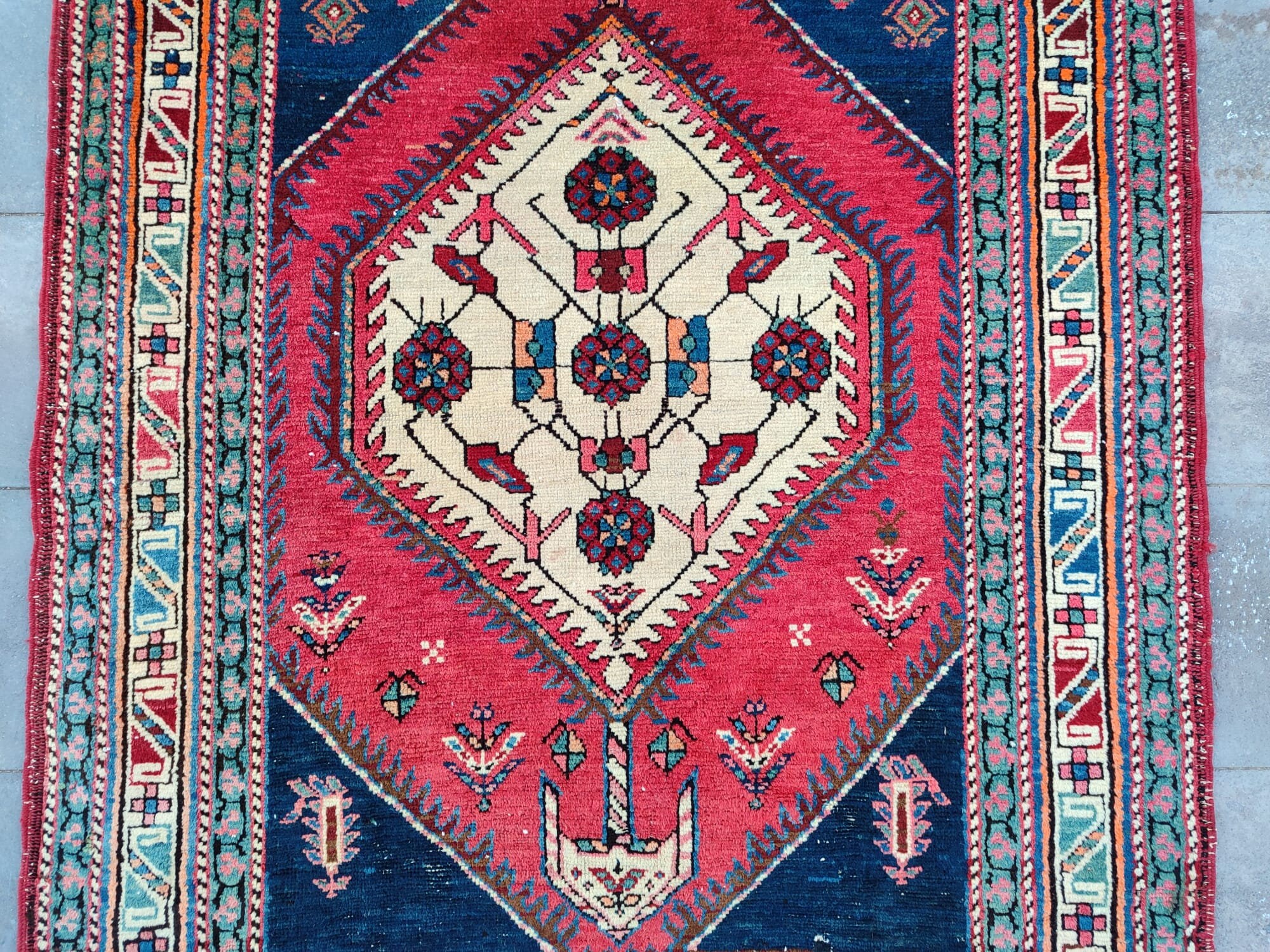 4x18 Rug 1900's Antique Runner Extra Long, Persian Long Runner, Long Heriz ...