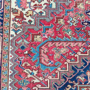Rare! 8x10 Heriz area rug, Oversize Antique rug 8x10, Large Persian rug 8x10 ft, Oriental rug 8x10 vintage, Living room rug 8x10, Furniture