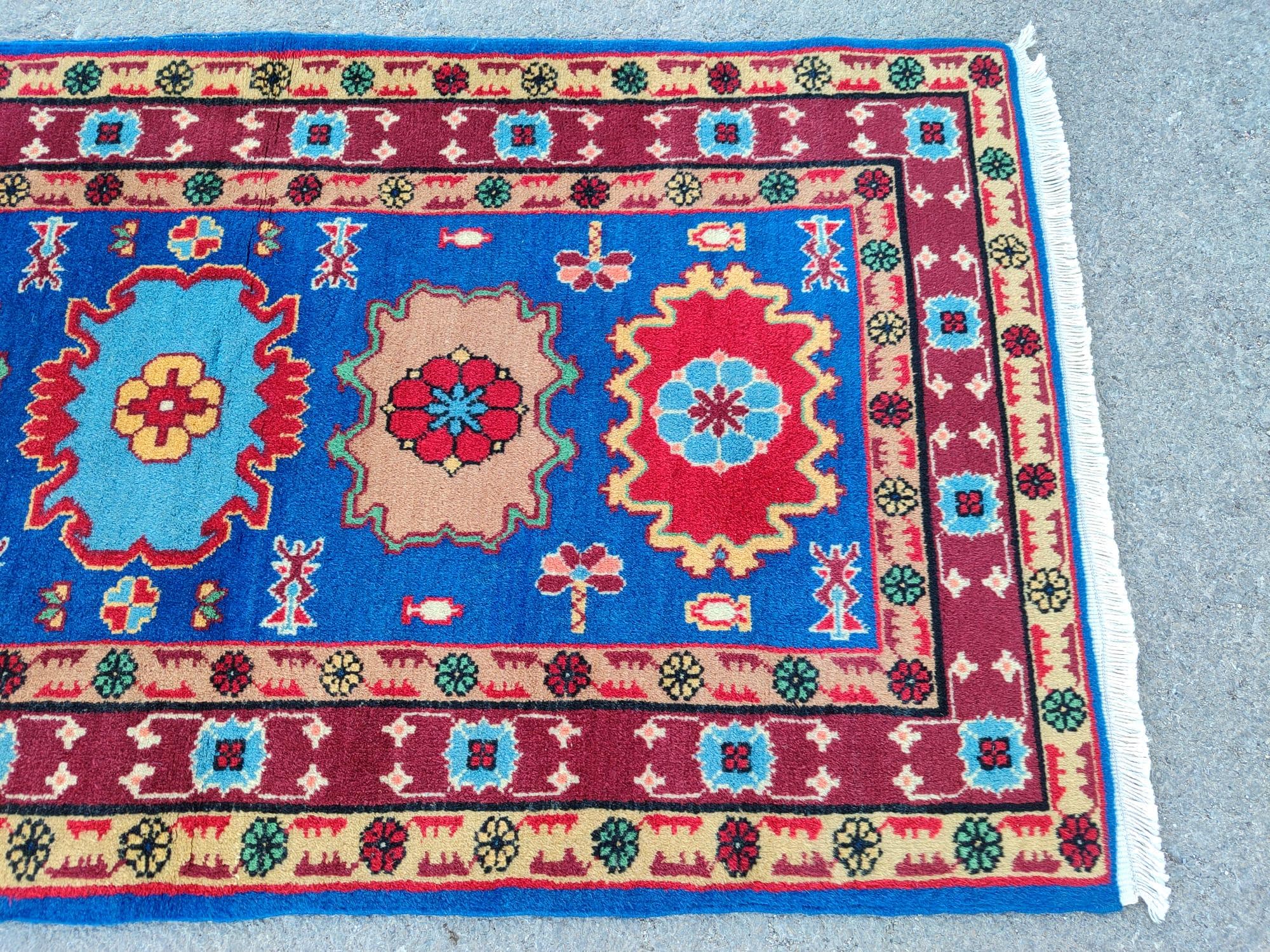 Short Rug Rug Runner 2x5, Skinny Runner Rug, Short Runner Rug, Heriz Rug Runner ...