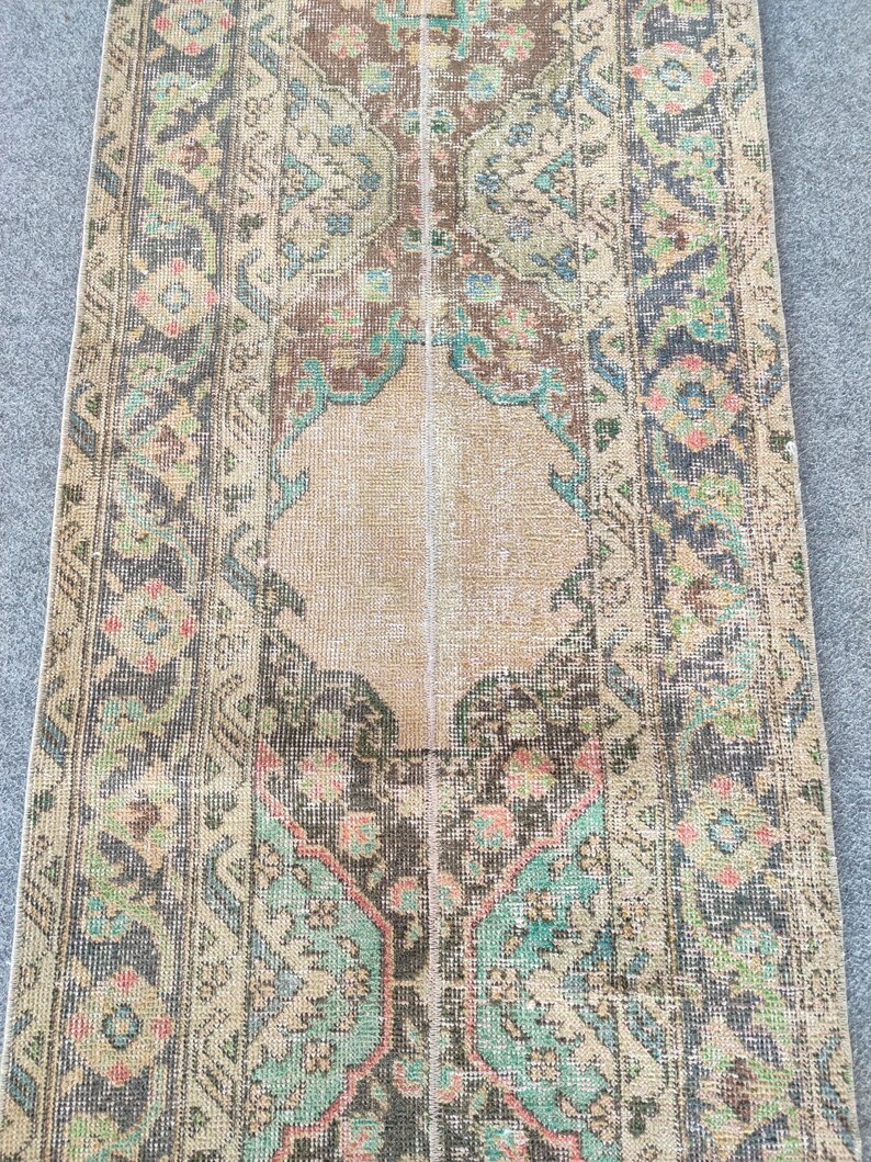 2x12 Runner Turkish Vintage Oushak, Persian Runner 2x12, Skinny Runner ...
