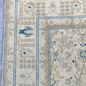 8x11 Persian rug Oversize, Heriz area rug 8x11, Mahal rug antique 8x11, Living room rug 8x11 neutral, Vintage 8x11 oushak rug, Furniture