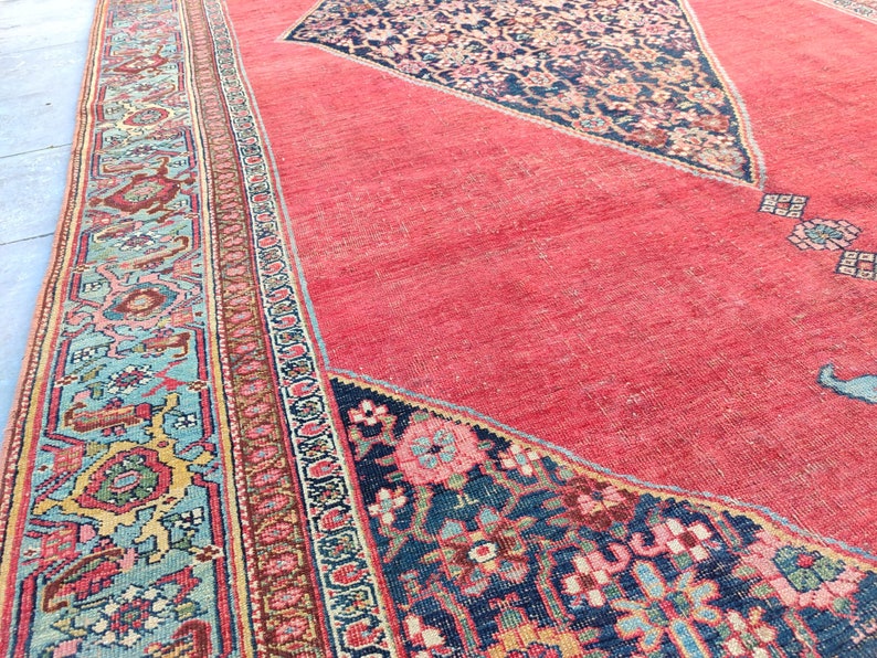 6x12 Rug 6x12 Gorgeus Antique Rug, Stunning Red Navy Color Rug Persian 6x12 ...